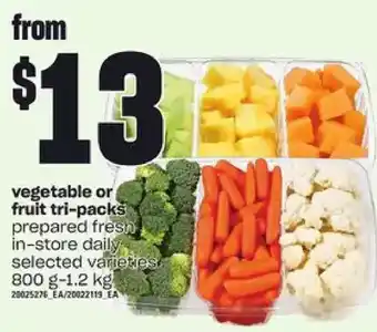 Loblaws Vegetable fruit tri-pack offer