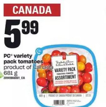 Loblaws Pc variety pack tomatoes offer