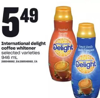 Loblaws International delight coffee whitener offer