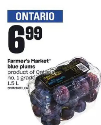 Loblaws Farmer's market blue plums offer