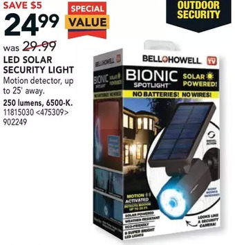RONA Led solar security light offer