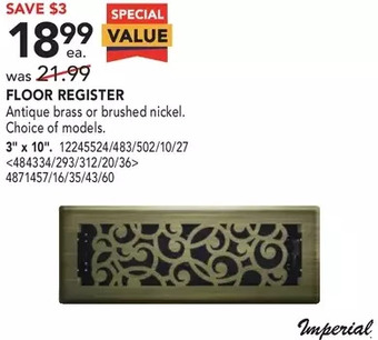 RONA Imperial floor register offer