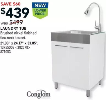 RONA Conglom laundry tub offer