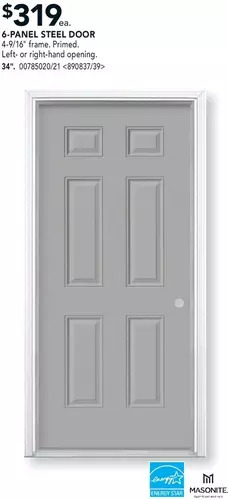 RONA Masonite 6-panel steel door offer