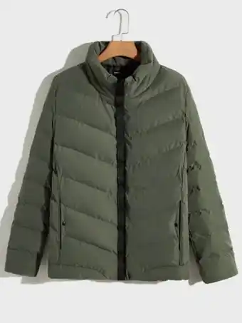 SheIn Shein men solid puffer winter coat offer