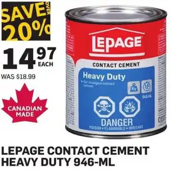 Co-op Lepage Contact Cement Heavy Duty 946-ML offer