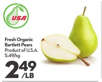 Longo's Fresh organic bartlett pears offer