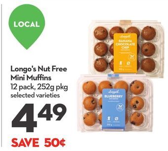 Longo's Longo's nut free mini muffins offer