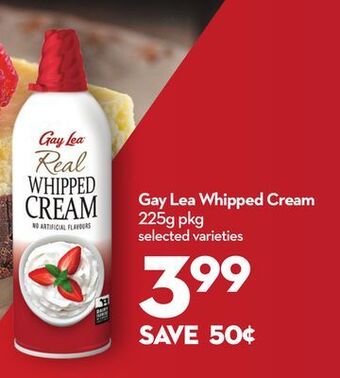 Longo's Gay lea whipped cream offer