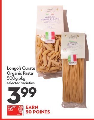Longo's Longo's curato organic pasta offer