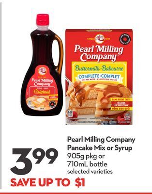 Longo's Pearl milling company pancake mix or syrup offer