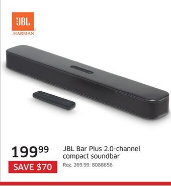 The Source Jbl bar plus 2.0-channel compact soundbar offer