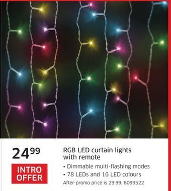 The Source Rgb led curtain lights with remote offer