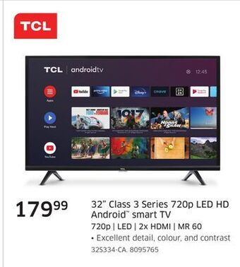 The Source Tcl 32" class 3 series 720p led hd android smart tv offer