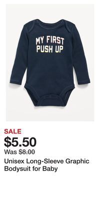 Old Navy Unisex long-sleeve graphic bodysuit for baby offer