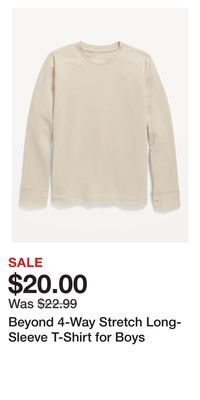 Old Navy Beyond 4-way stretch long-sleeve t-shirt for boys offer