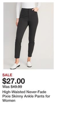 Old Navy High-waisted never-fade pixie skinny ankle pants for women offer