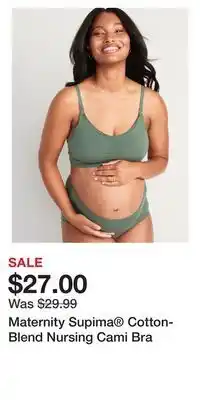 Old Navy Maternity supima® cotton-blend nursing cami bra offer