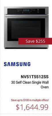 Canadian Appliance Source Samsung 30 self clean single wall oven offer