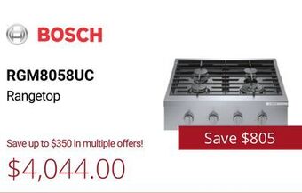 Canadian Appliance Source Bosch rangetop offer