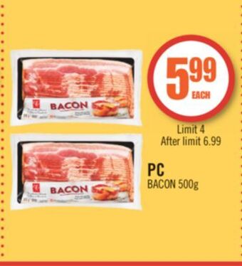Shoppers Drug Mart Pc bacon offer