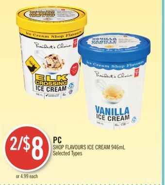 Shoppers Drug Mart Pc shop flavours ice cream offer