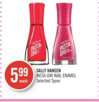 Shoppers Drug Mart Sally hansen insta-dri nail enamel offer