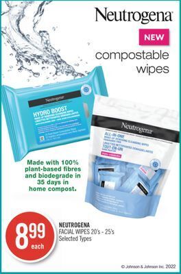 Shoppers Drug Mart Neutrogena facial wipes offer