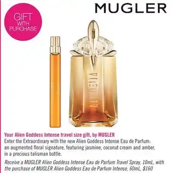Shoppers Drug Mart Mugler alien goddess eau de parfum intense offer