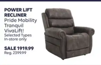 Wellwise by Shoppers Pride mobility tranquil vivalift! power lift recliner offer