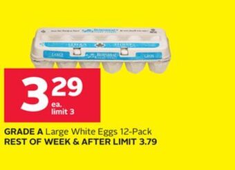 Rexall Grade a large white eggs offer