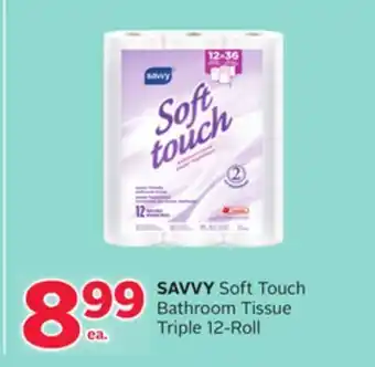 Rexall Savvy soft touch bathroom tissue offer