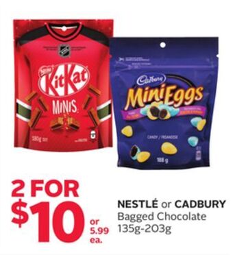 Rexall Nestlé or cadbury bagged chocolate offer