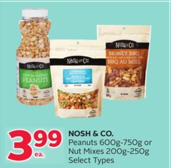 Rexall Nosh & co. peanuts 600g-750g or nut mixes 200g-250g offer