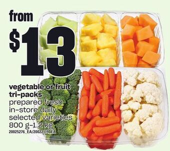Independent City Market Vegetable or fruit tri-packs, 800 g-1.2 kg offer
