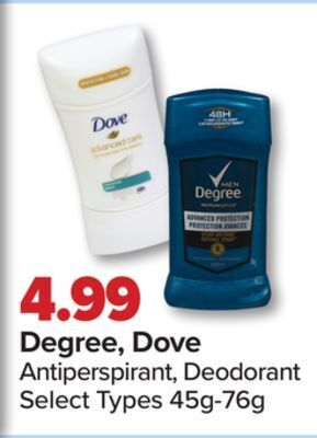 PharmaChoice Degree, dove antiperspirant, deodorant offer