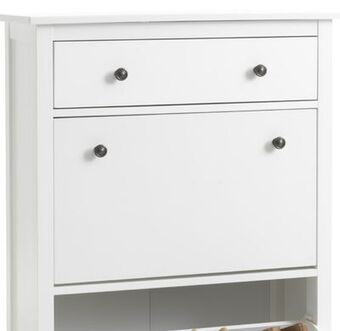 JYSK Nordby white lacquered mdf 3 drawer shoe cabinet offer