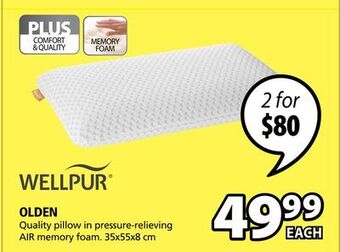 JYSK Olden quality pillow in pressure-relieving air memory foam offer