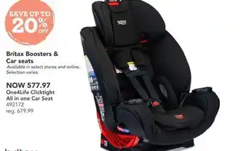 Babies 'R' Us Britax one4life clicktight all in one car seat offer