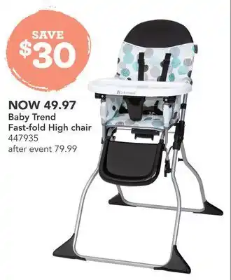 Babies 'R' Us Baby trend fast-fold high chair offer