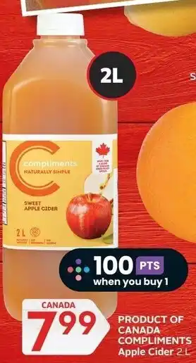 IGA Compliments Apple Cider 2L offer