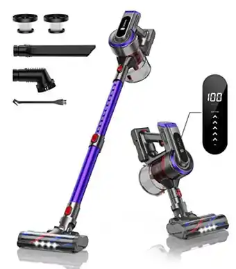 Amazon Buture cordless vacuum cleaner, 400w 30kpa powerful stick vacuum with 55min detachable battery, touch display and 1.2l large offer