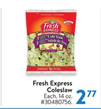 Walmart Fresh express coleslaw offer