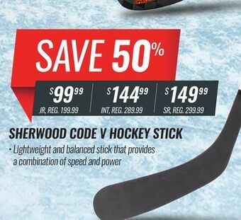 Hockey Life Sherwood code v hockey stick offer