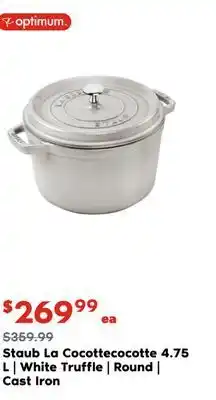 Real Canadian Superstore Staub la cocottecocotte, 4.75 l | white truffle | round | cast iron offer