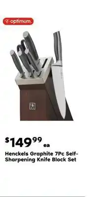 Real Canadian Superstore Henckels graphite 7pc self- sharpening knife block set offer