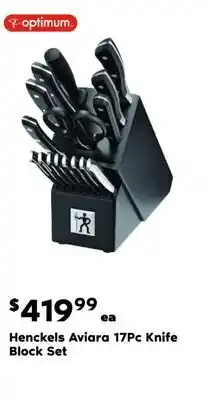 Real Canadian Superstore Henckels aviara 17pc knife block set offer