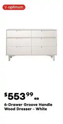 Real Canadian Superstore 6-drawer groove handle wood dresser - white offer