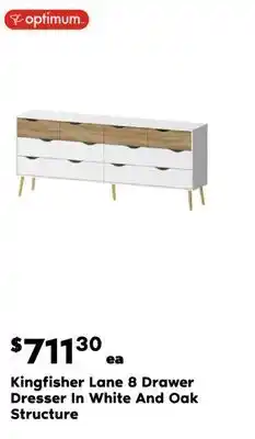 Real Canadian Superstore Kingfisher lane 8 drawer dresser in white and oak structure offer