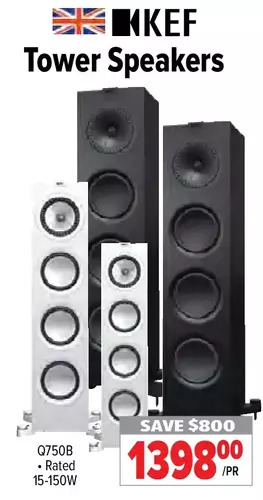 2001 Audio Video Kef tower speakers offer